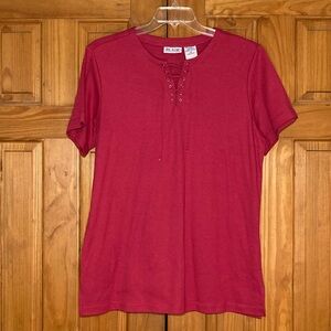 NWOT Blair Short Sleeve Top Blouse Size L